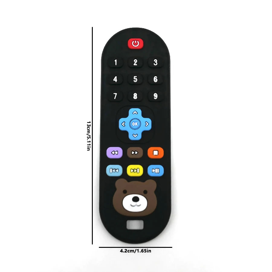 1/4pcs Children's teething remote control silicone material baby teething toys simulat close-up view