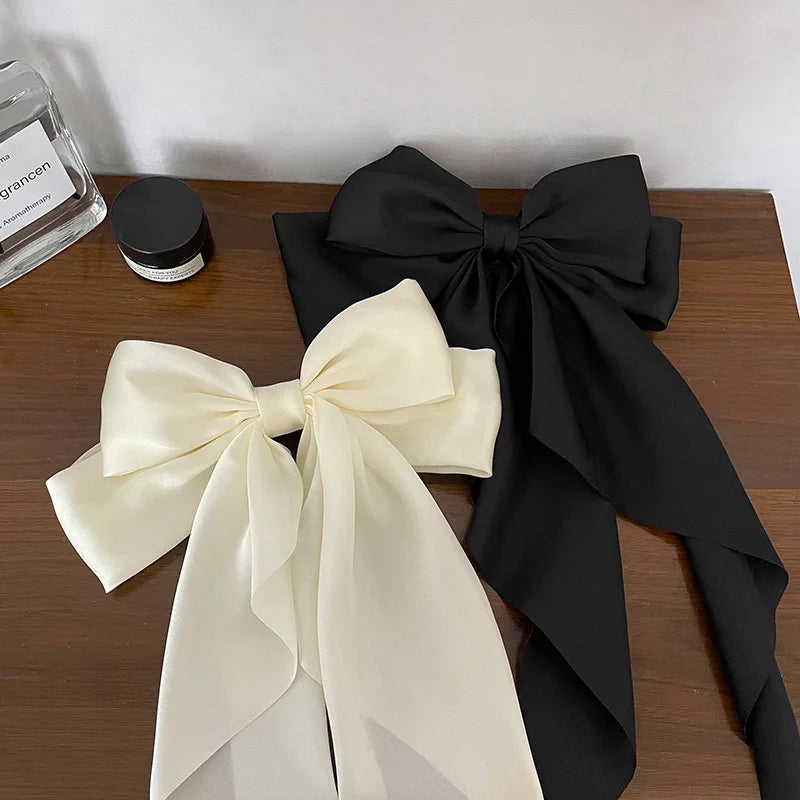 Satin Bow Hair Clips for Women Girls