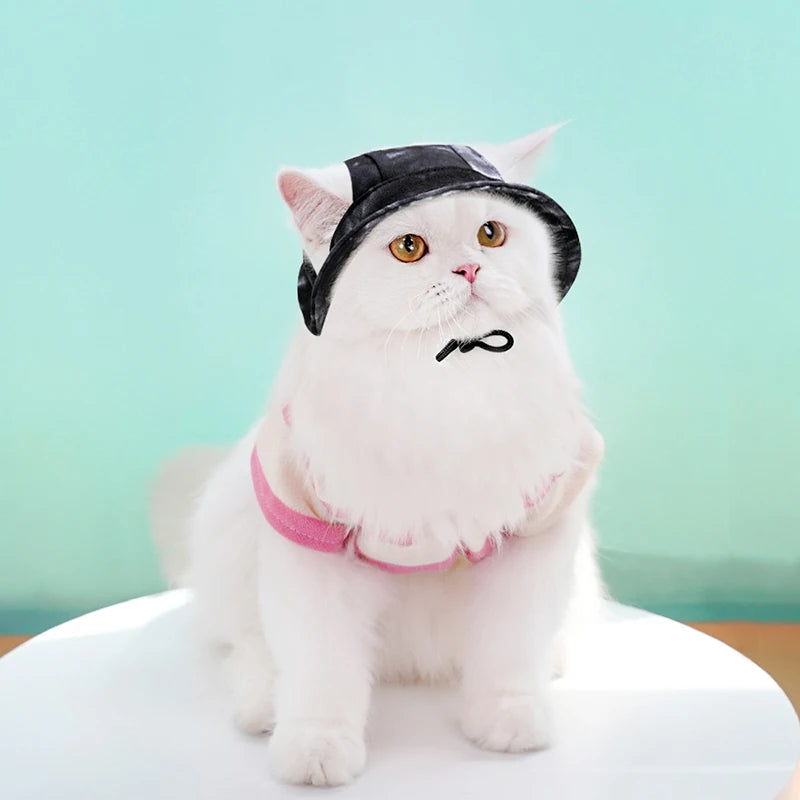 Summer Dog Sun Hat | Breathable Cotton Bucket Hat for Small and Medium Pets lifestyle view