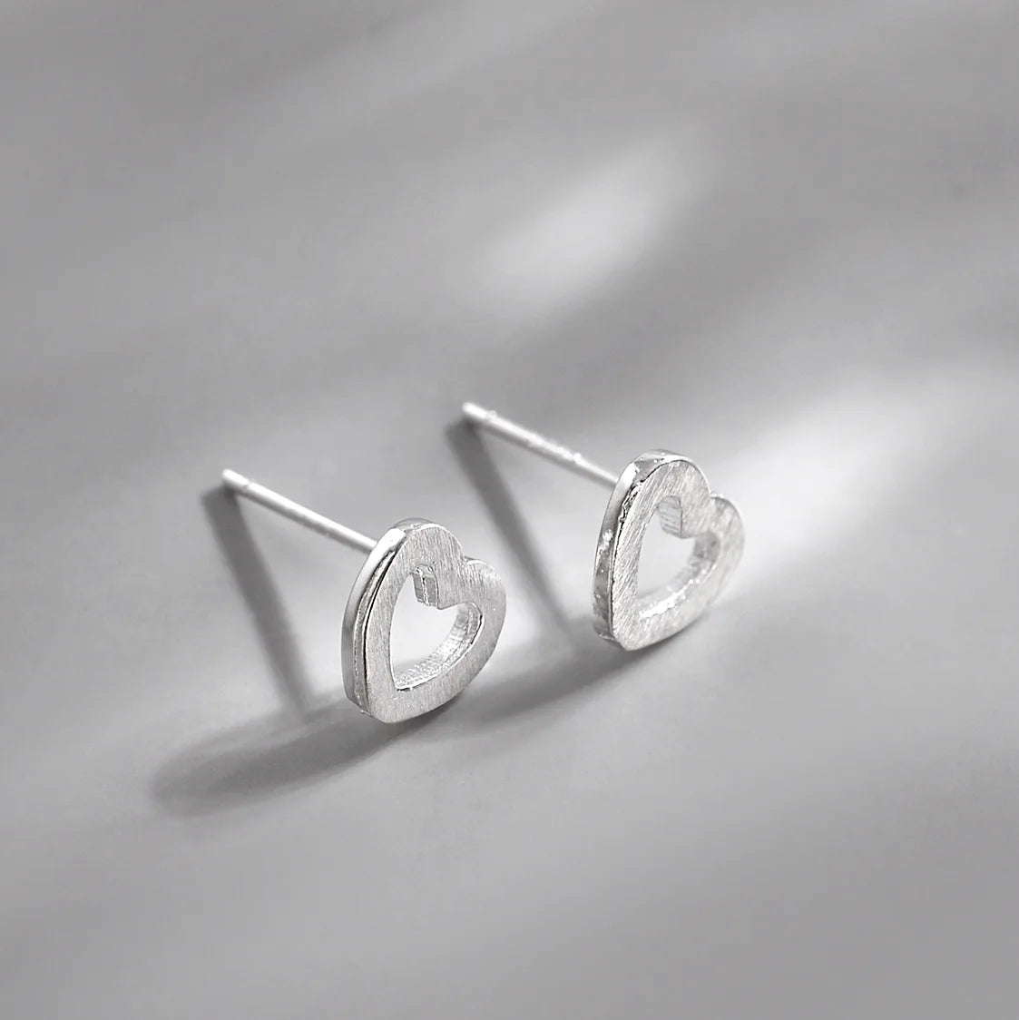925 Silver Needles Lovely Mini Stud Earrings Women Cute Heart Star Moon Daisy Christm lifestyle view