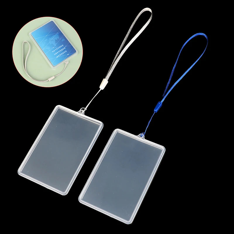 Waterproof Transparent Card Cover | Bus Pass ID Holder with Lanyard alternate view