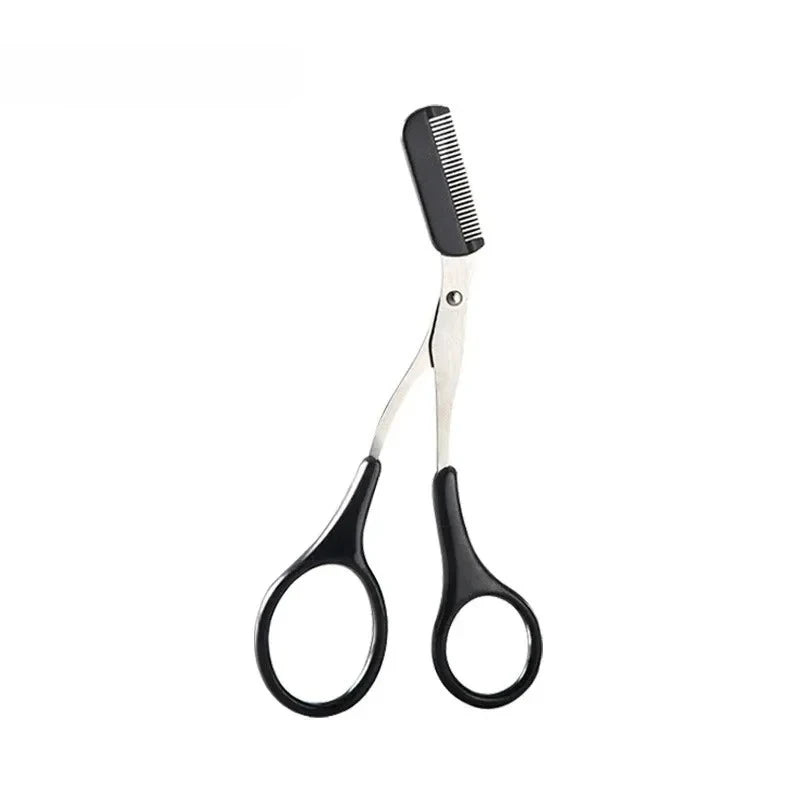 1/3PCS Eyebrow Trimmer Makeup Tools Stainless Steel Eyebrow Scissors with Comb Hair additional angle