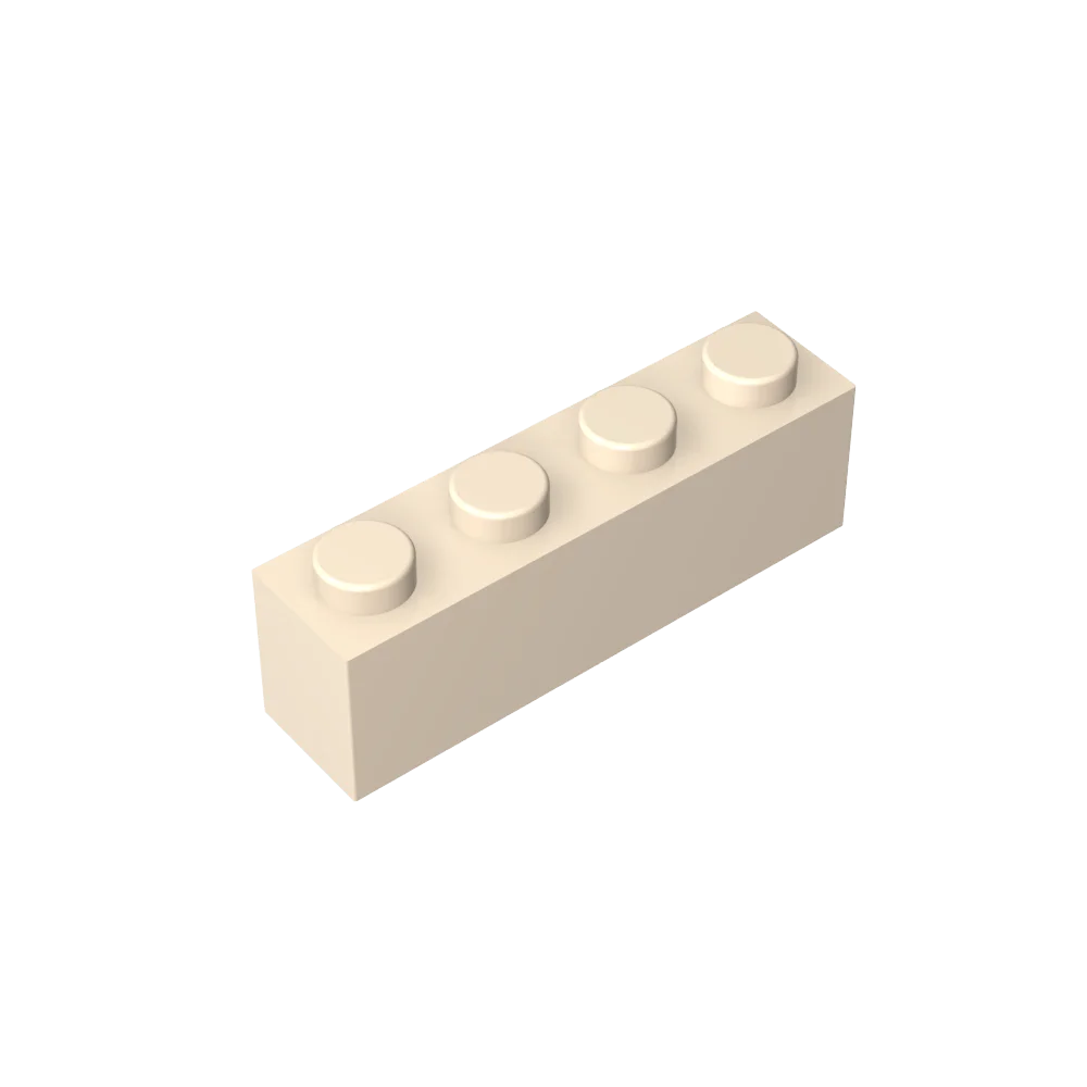Gobricks GDS-534 Brick 1 x 4 without Bottom Tubes | Compatible Building Block Set lifestyle view