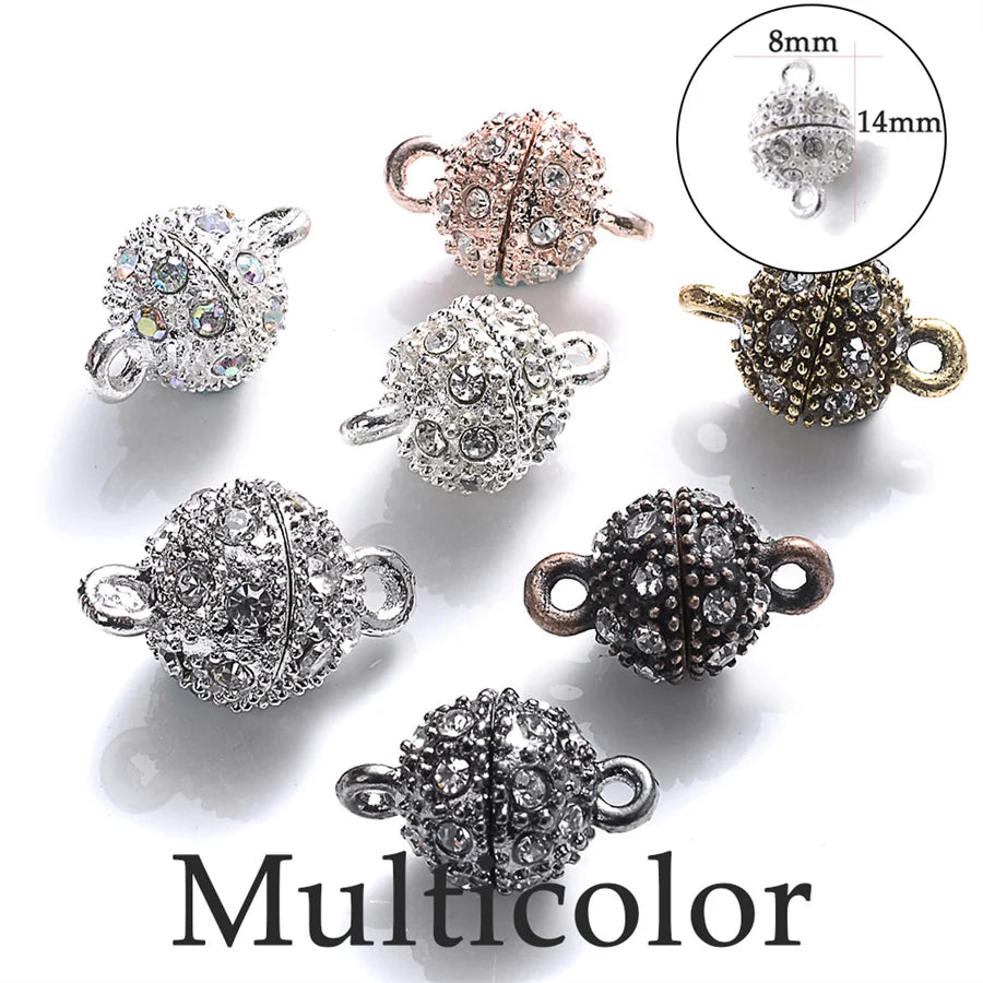 Heart Round Magnetic Clasps Set | DIY Jewelry Connector Charms detail view