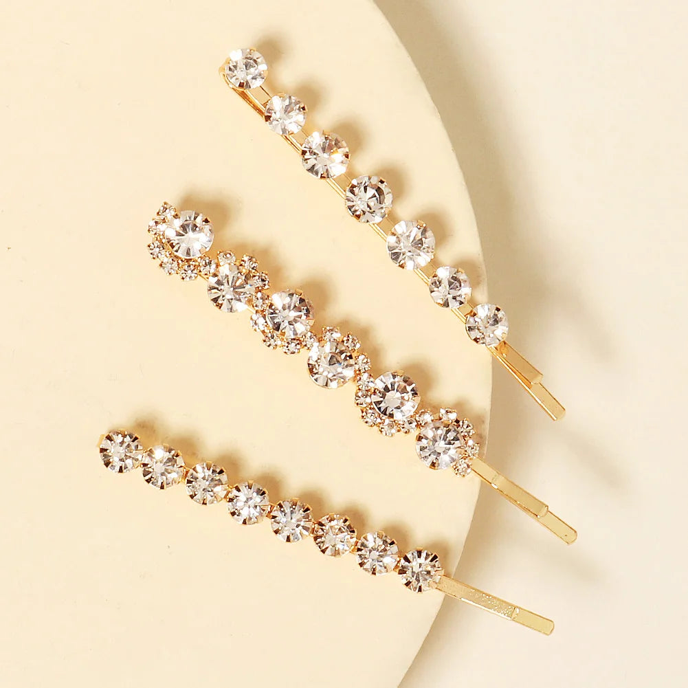 Fashion Bridal Barrettes Clear Crystal Women Hair Ornaments Hair Pins Women Hair Clips Bridal Hair Jewelry Accessories