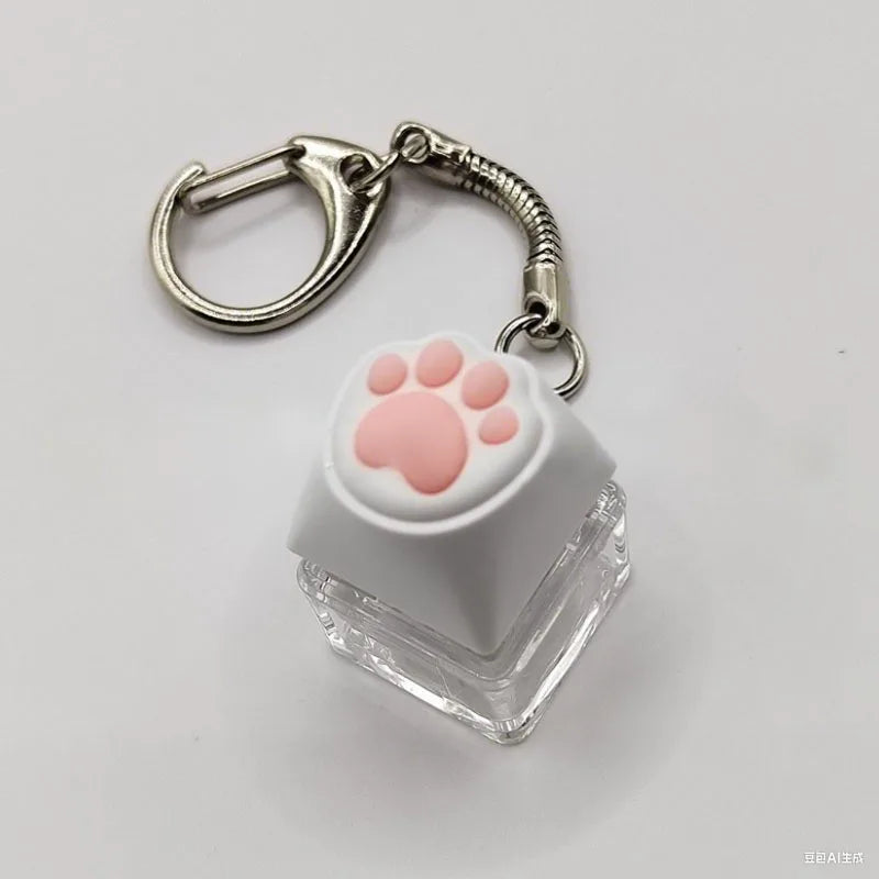 LED Keyboard Keychain Fidget Toy | Crystal Clicker Sensory Stress Relief Gadget detail view