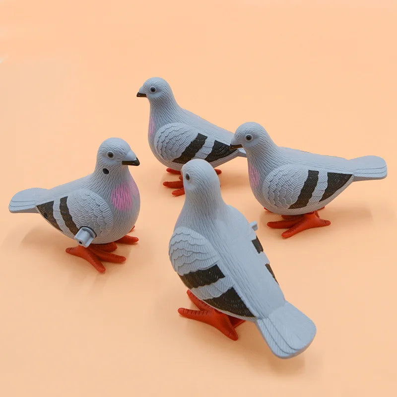 1PC Adult Clockwork Toy Jumping Pigeon Simulation Animal Cute Winding Will Jump Toys lifestyle view