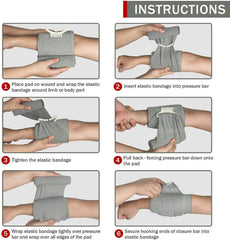 Emergency Wound Bandage | Israeli Style First Aid Compression Dressing detail view