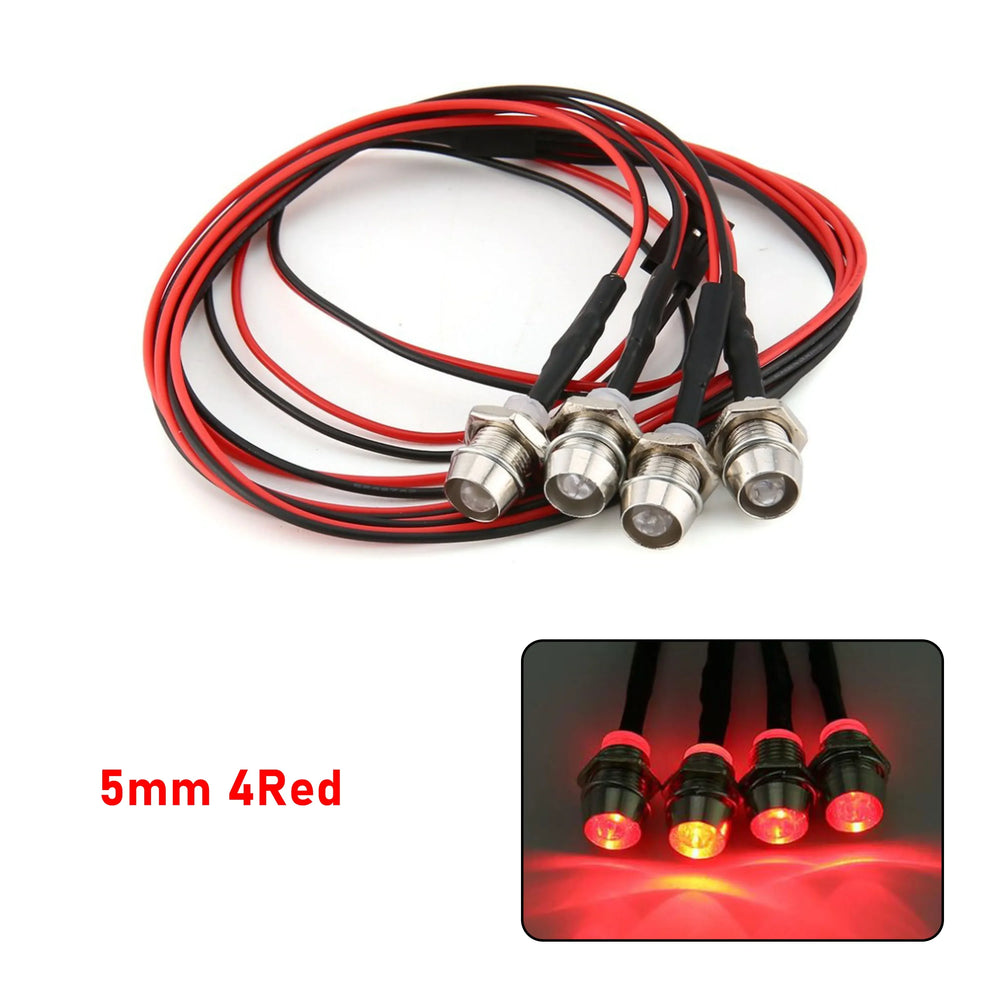 RC LED Light Kit Headlamps for 1/10 1/8 1/12 RC Car Truck Crawler Drift Car Headlig additional angle