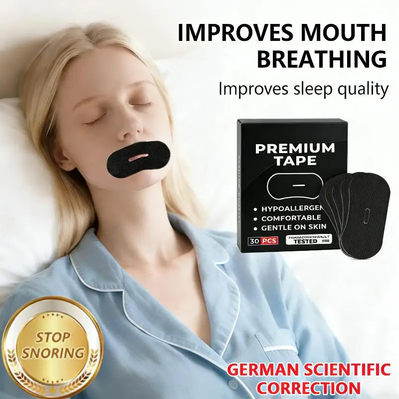 30PCS Anti Snoring Mouth Tape | Breathable Sleep Aid for Nose Breathing close-up view
