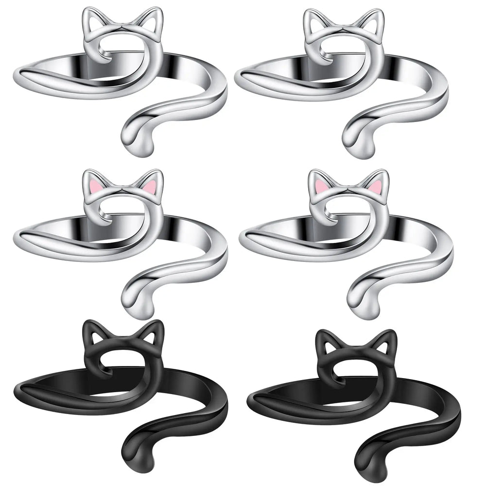 2pcs Adjustable Knitting Crochet Loop Ring Knittied Yarn Guide Finger Faster Holder Thim detail view
