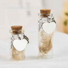 【S】S/M/L Pet Memorial Bottle Pet Hair Dogs Cats Fur Keepsake Bottle Holder with 3 Silv close-up view