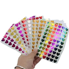 10sheet Glitter Heart Style Sticker for DIY Decor Scrapbook Journal 3MM Mini Heart St alternate view