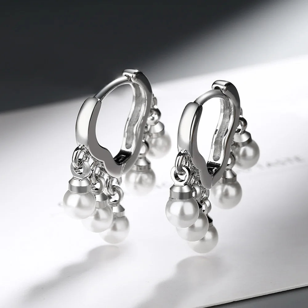 S925 Sterling Silver Cloud Pearl Earrings | Classic Stud Earrings for Women alternate view
