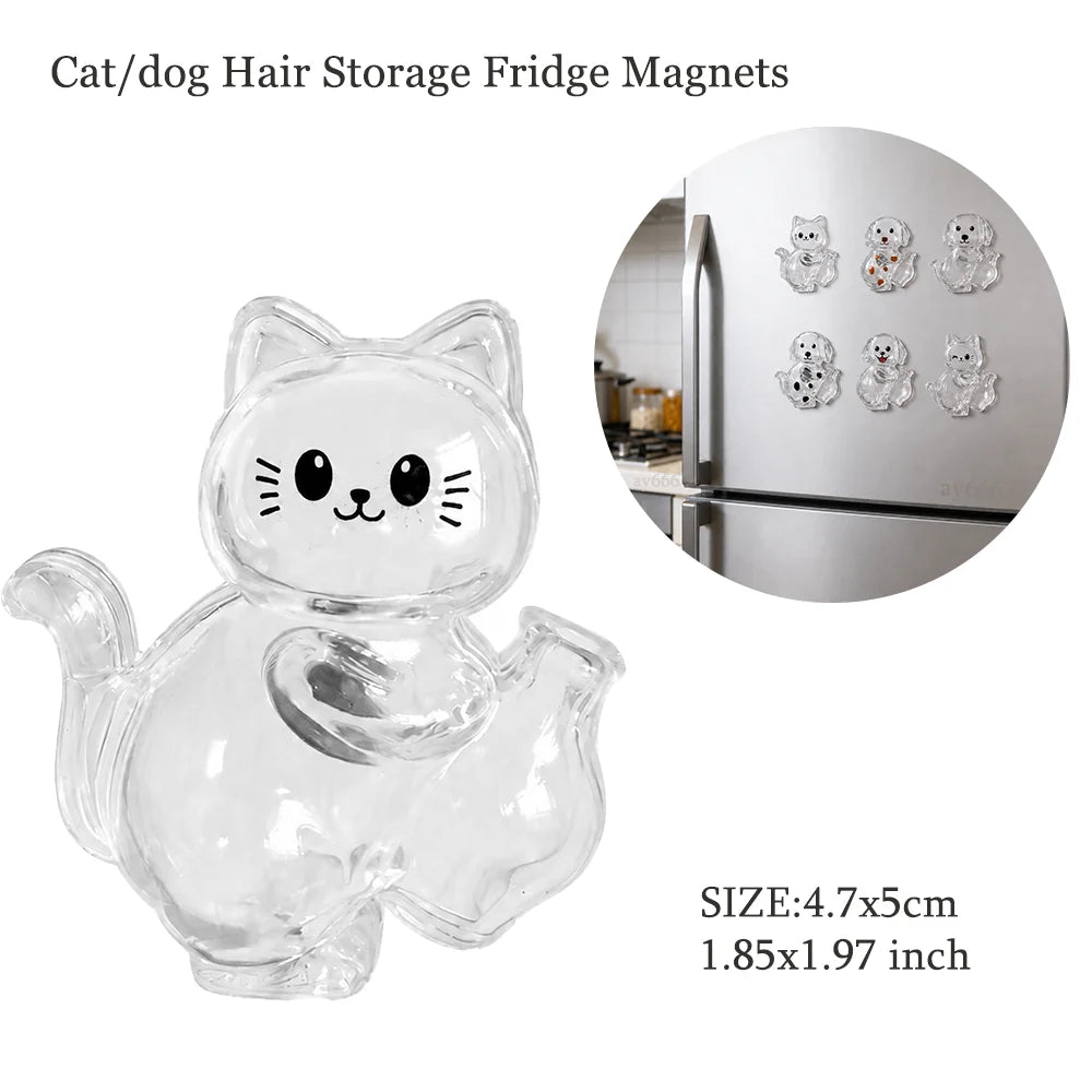 Creative Dog Hair Storage Keychain Transparent Dog\Cat Shape Memorial Pendant Handm additional angle
