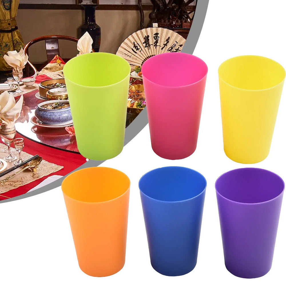 Drinking Container Colourful Cups 6*6*8.7cm For Juice Coffee For Microwave Kitchen Mul close-up view