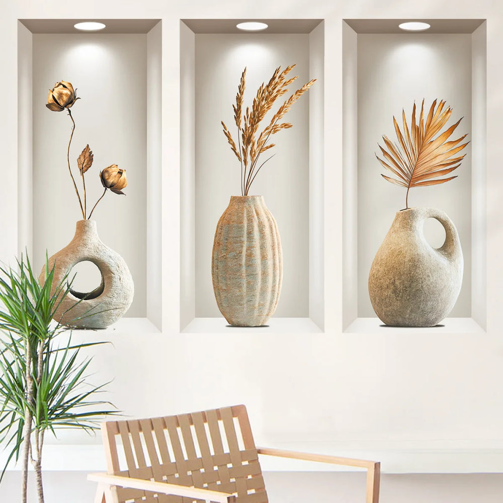 Space-Themed Flower Pattern Wall Stickers | Reusable PVC Decals for Home Decor alternate view