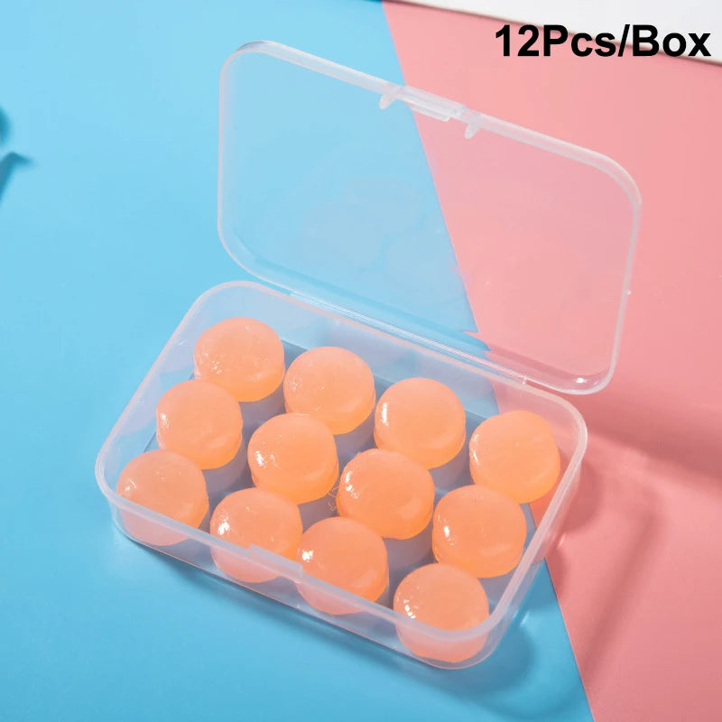 Noise Reduction Swimming Earplugs | Waterproof Silicone Sleep Ear Plugs for Snoring an close-up view