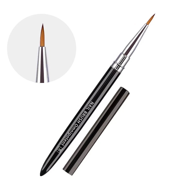 Nail Art Brush Metal Handle Phototherapy Acrylic UV Gel Brush Nails Extension Build additional angle