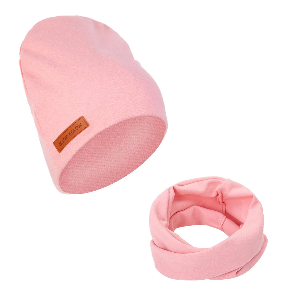 Baby Girls Turban Hat Set | 2-Piece Knit Beanie and Scarf for Infants lifestyle view