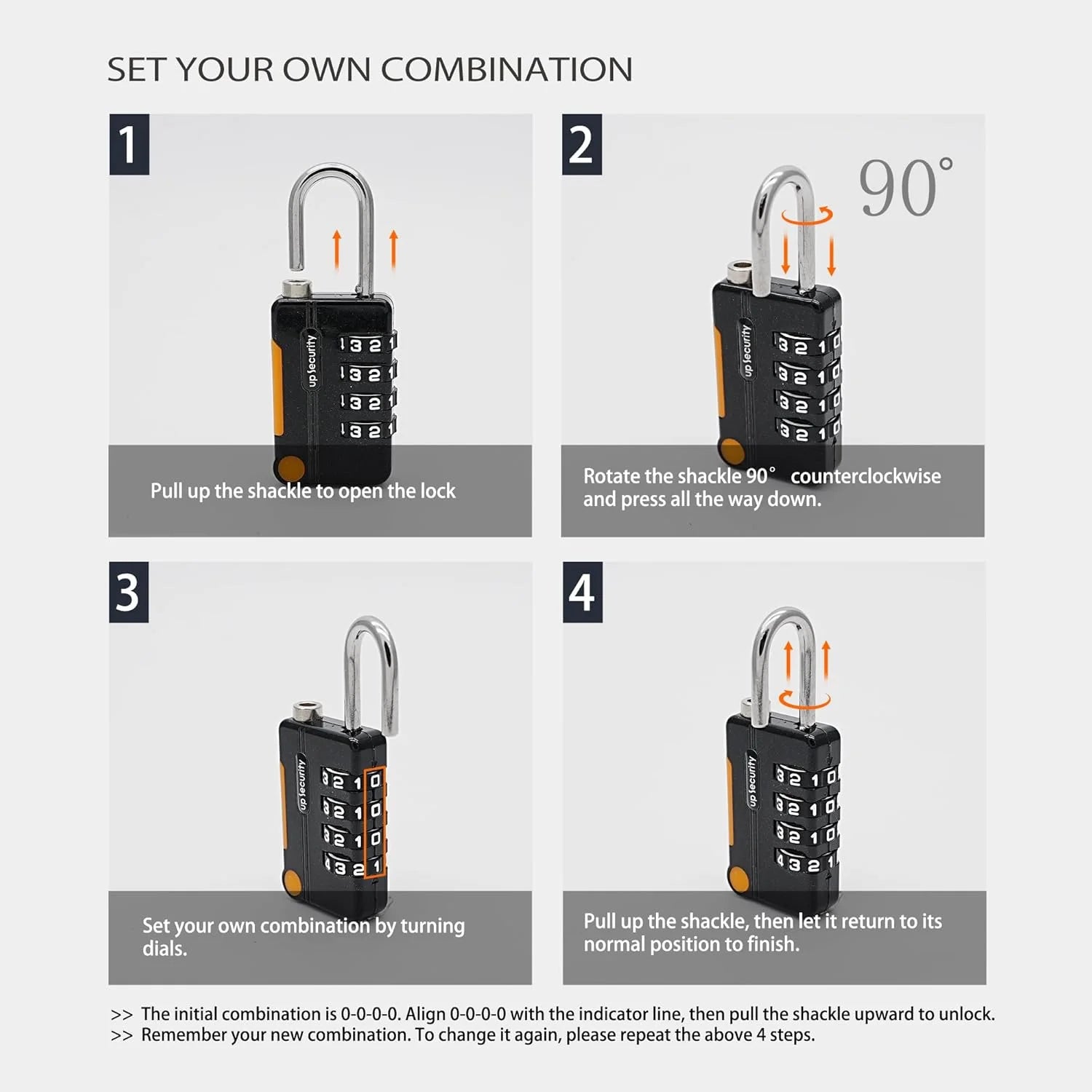 4 Digit Combination Padlock | Keyless Travel Luggage Lock lifestyle view