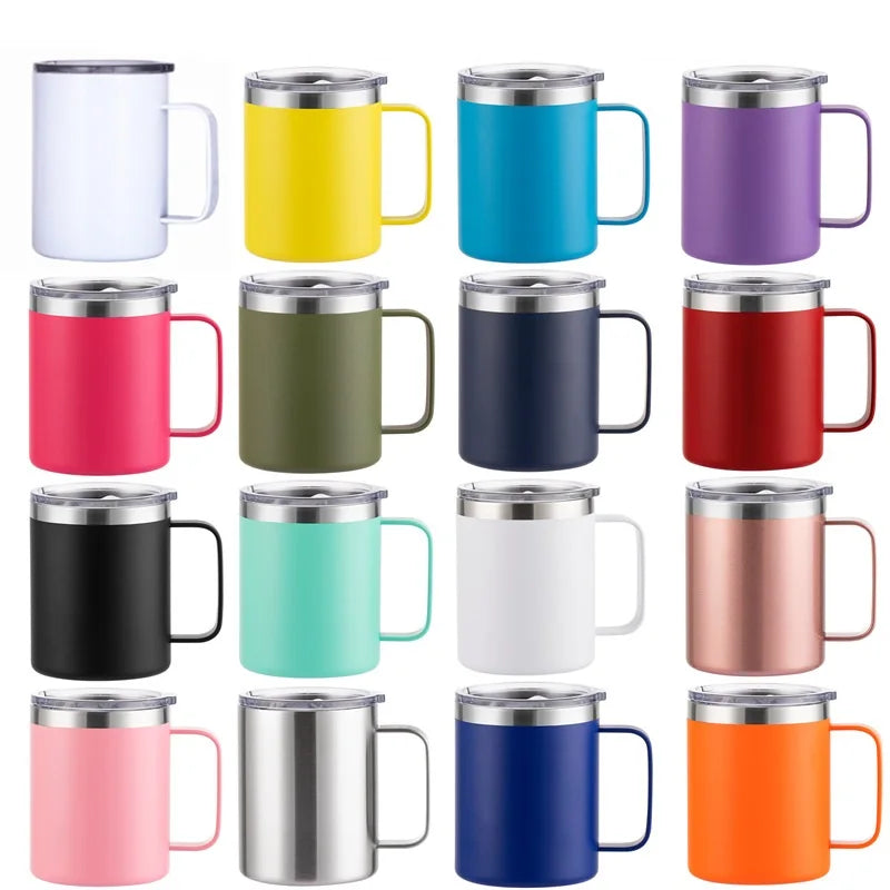 New Double Wall Stainless Steel Coffee Mug 12oz 16oz Tea Cup 350ml 450ml Insulated Thermos Vacuum Mu