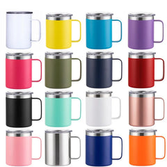New Double Wall Stainless Steel Coffee Mug 12oz 16oz Tea Cup 350ml 450ml Insulated Thermos Vacuum Mu