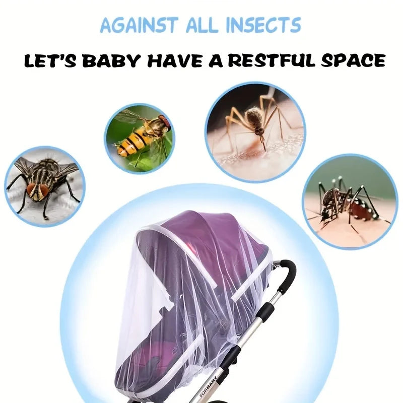 Full Face Mosquito Cover for Baby Stroller | Super Durable, Breathable, Insect Proof lifestyle view