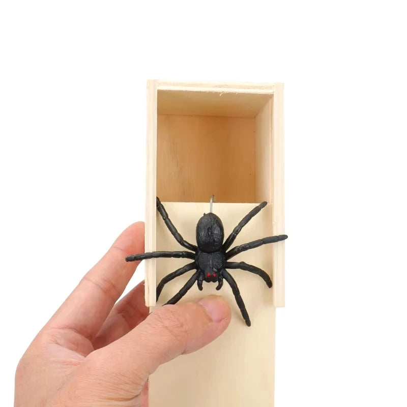 Trick Spider Funny Scare Box Wooden Hidden Box Quality Prank Wooden Scare Box Fun Gam lifestyle view