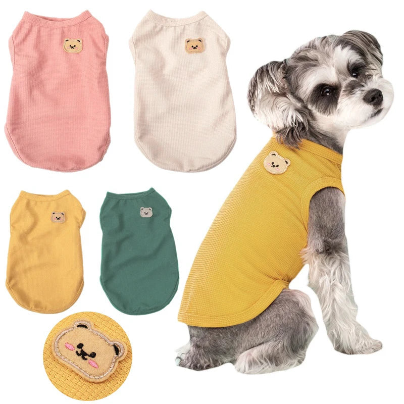 Dog Vest Pet Cat Clothing Four Colors Of Polyester Fabric Breathable Sweat Resistant Easy To Clean F