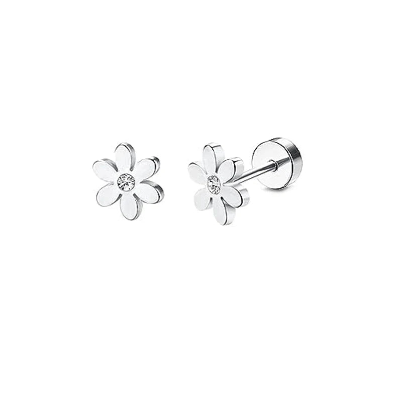 2pcs/lot 20G Star Heart Butterfly Stud Earring for Women Stainless Steel Crystal Earri close-up view