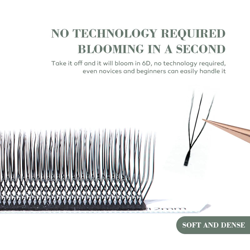 DeceMars U-Shaped 6D Eyelash Extensions | Salon Quality Synthetic Lashes additional angle