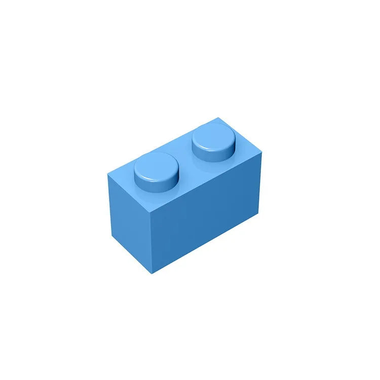Educational Assemblage Gobricks Brick 1 x 2 without Bottom Tube | Compatible with Leg lifestyle view