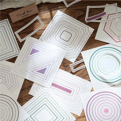 Scrapbooking Frame Stickers | 20pcs Decorative Border Stickers for Junk Journal close-up view