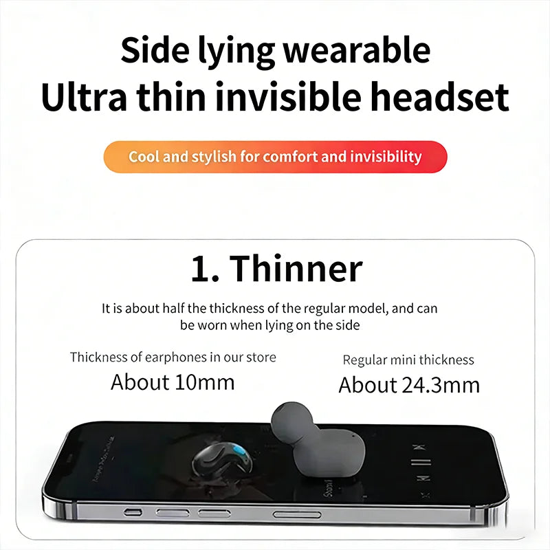 2026 Wireless Bluetooth Earbuds | Noise Cancelling Sport Headphones for Sleep, Gami additional angle