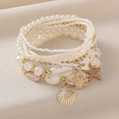 Bohemia Crystal Tassel Multicolor Beads Bracelet | Handmade Elastic Charm Wrap for Women