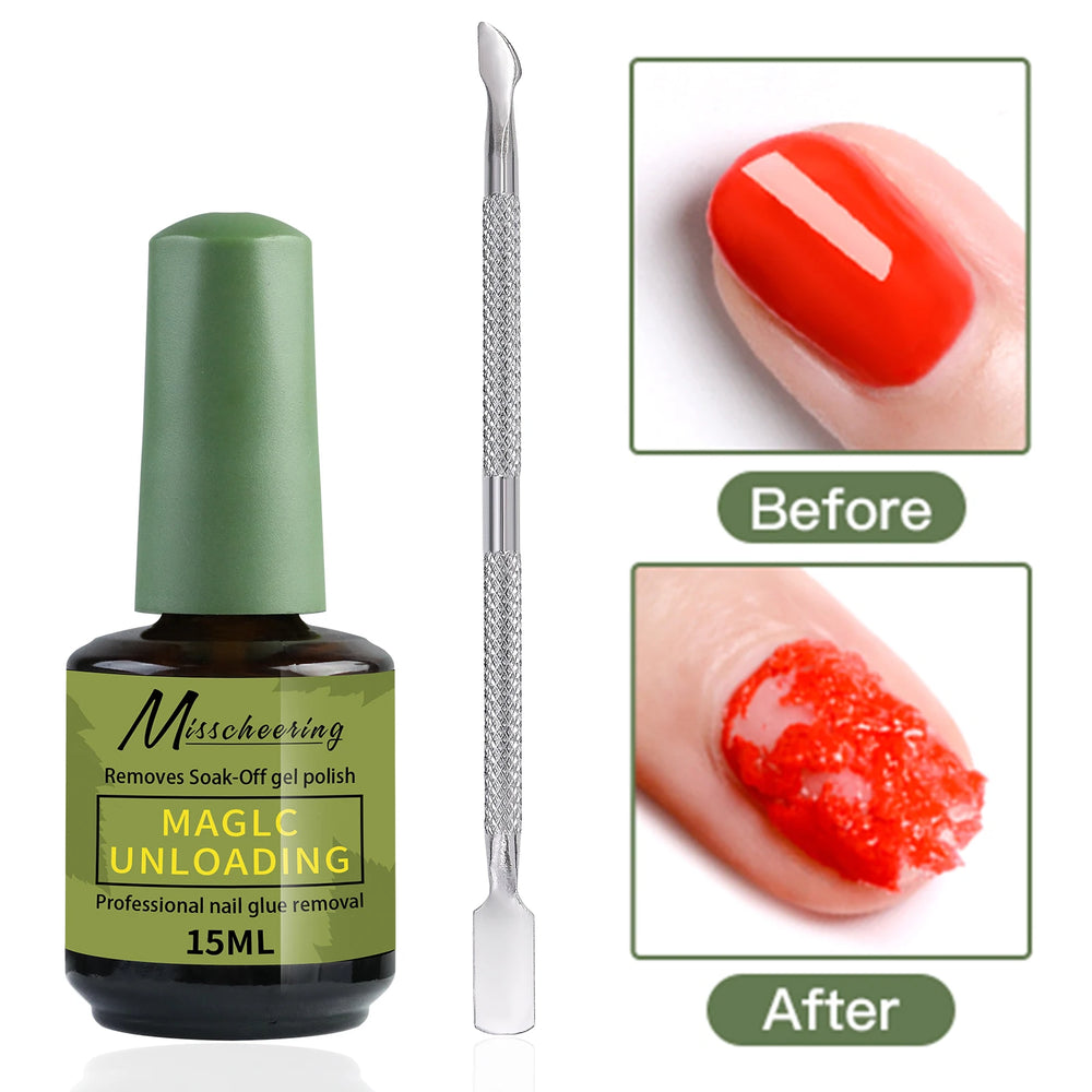 Misscheering 15ml Magic Fast Nail Gel Polish Remover Clean UV Soak Off Semi Permanent lifestyle view