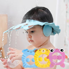 Adjustable Baby Shower Cap - Soft Bathing Hat for Kids with Ear Protection, Gentle Hair Wash Shield (0-4 Years)