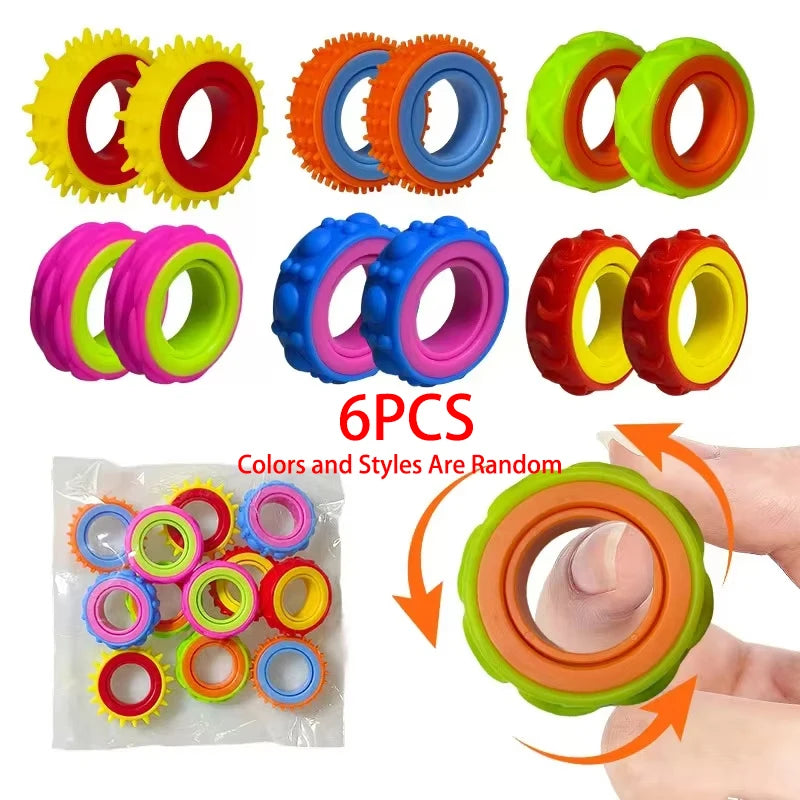 Rotating Fidget Ring | Sensory Stress Relief Toy for Adults and Kids alternate view