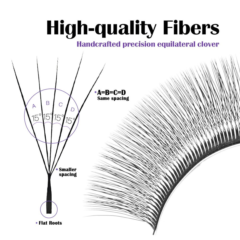 DeceMars V-shaped 5D Eyelash Extensions | Matte Black 12 Rows Tray lifestyle view