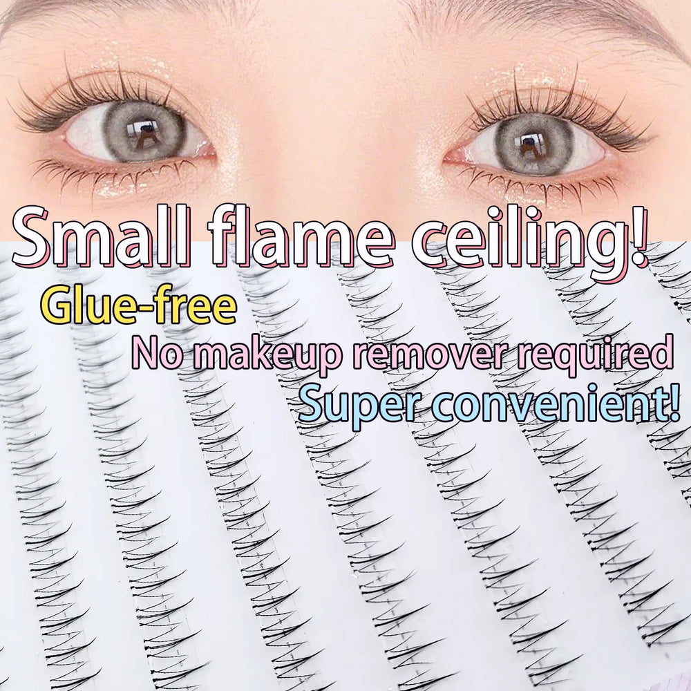 Natural Look Small Flame Lower Eyelashes | Glue-Free Easy Application Beginner Friend alternate view