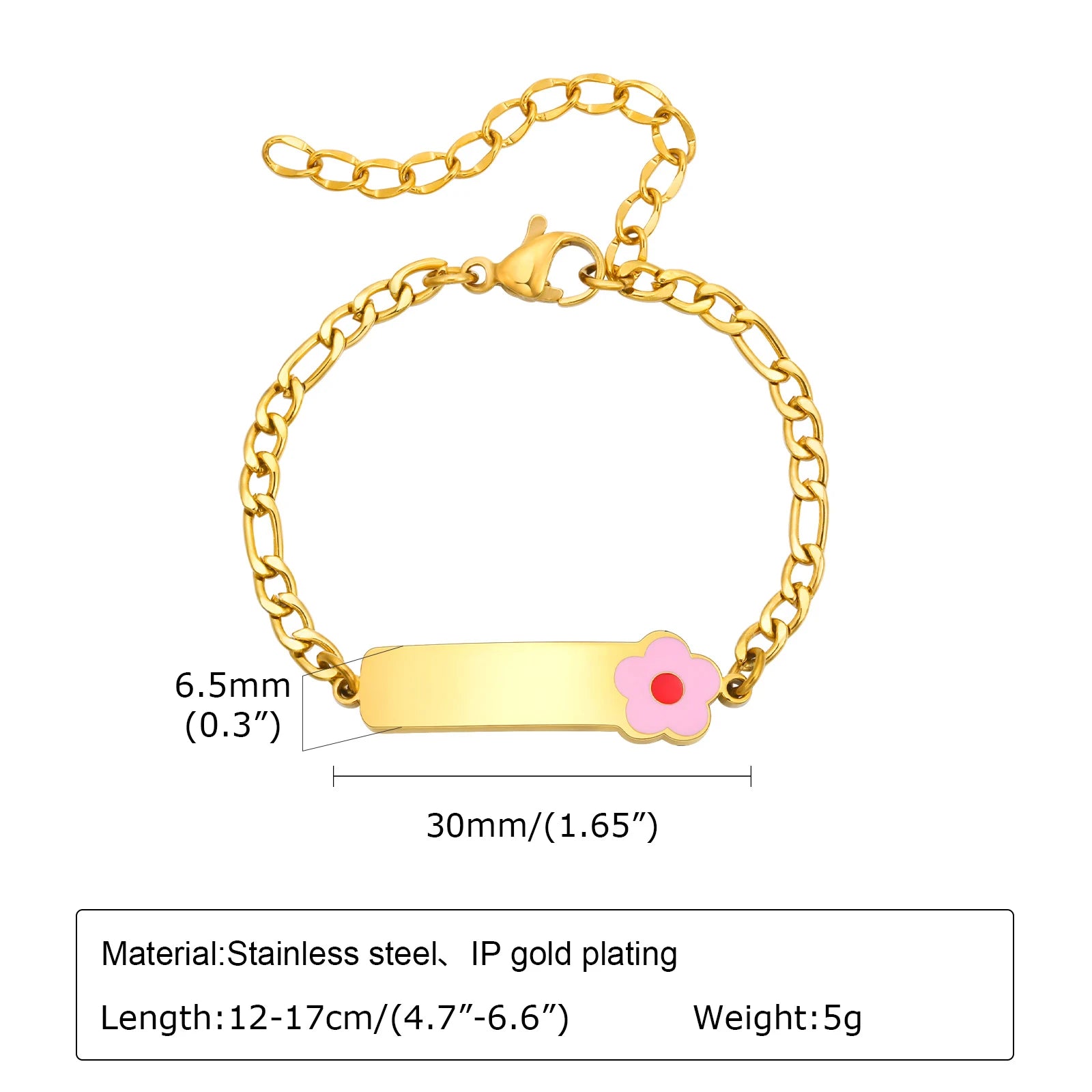 Custom Name Blessing Bracelet for Girls | Stainless Steel Personalized Gift alternate view