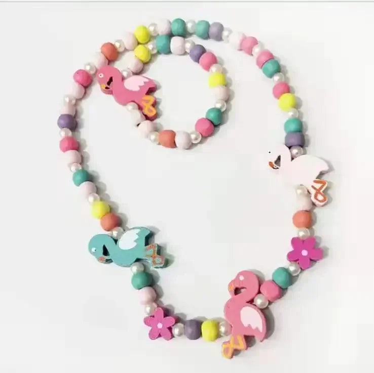 Girl Beads Toys Necklace and Bracelet Set for Girls | Unicorn Princess Jewelry Gift lifestyle view