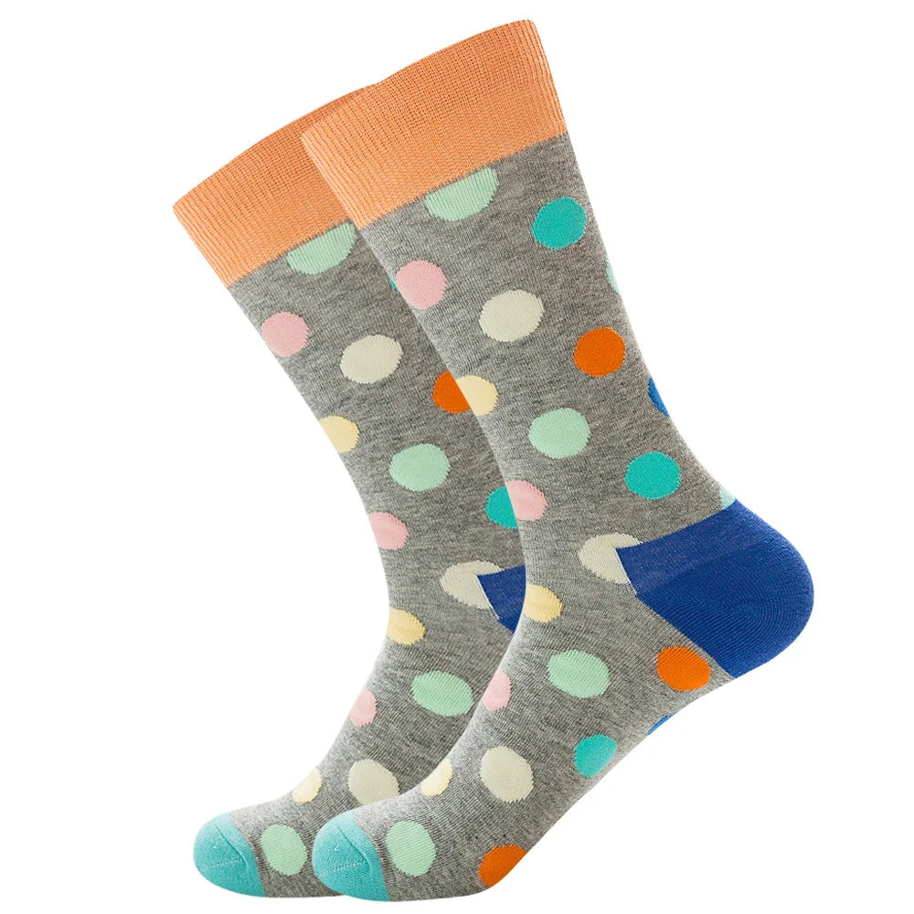 New Happy Mens Socks Women Novelty Cartoon Sock Combed Cotton Funny Men's Big Size Cr lifestyle view
