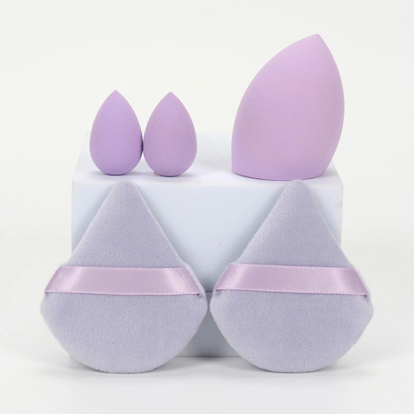 5Pcs Professional Makeup Sponge Set | Soft Polyurethane Foundation Blenders for Flawle close-up view