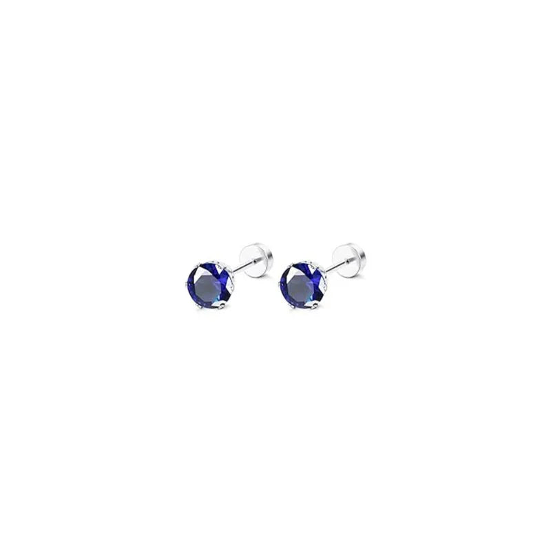 2pcs 20G Hypoallergenic Stud Earrings for Women Men, Stainless Steel Flatback Earrings close-up view
