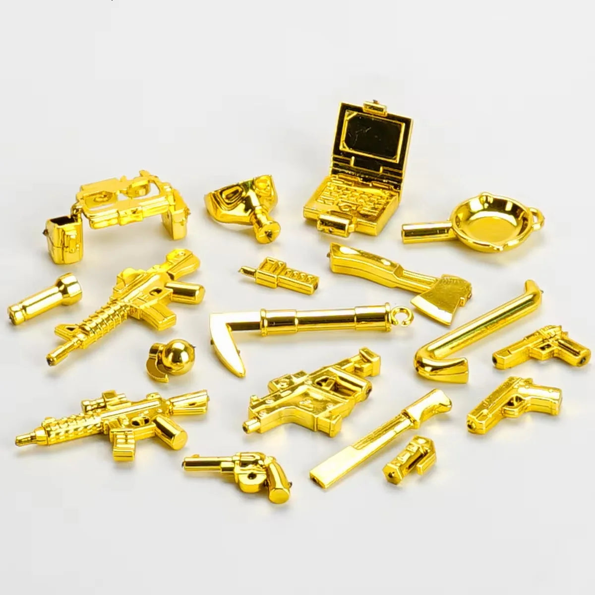 Mr Gold Building Blocks Mini Figure | Compatible Electroplate Plating Gold Chrome A additional angle
