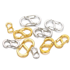 5Pcs Stainless Steel Chic Letter S Buckle 18k Gold Spring Lobster Clasps Necklace Hooks Bracelets Connectors DIY Jewelry Making