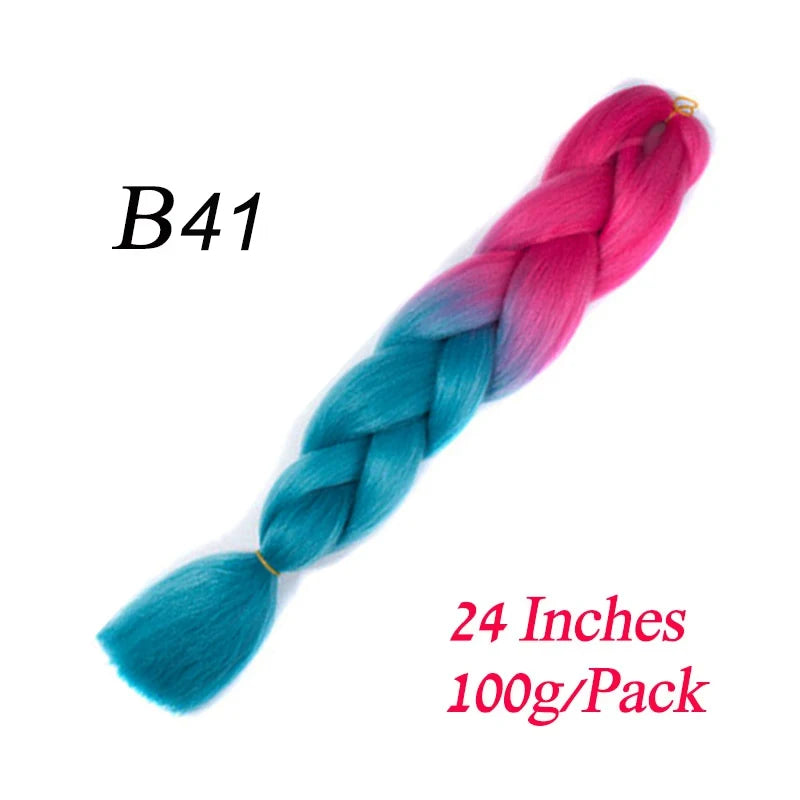 Lihui Pre Stretched Jumbo Braid Hair Extensions 24 inch | Kanekalon Synthetic Hair for African Braids