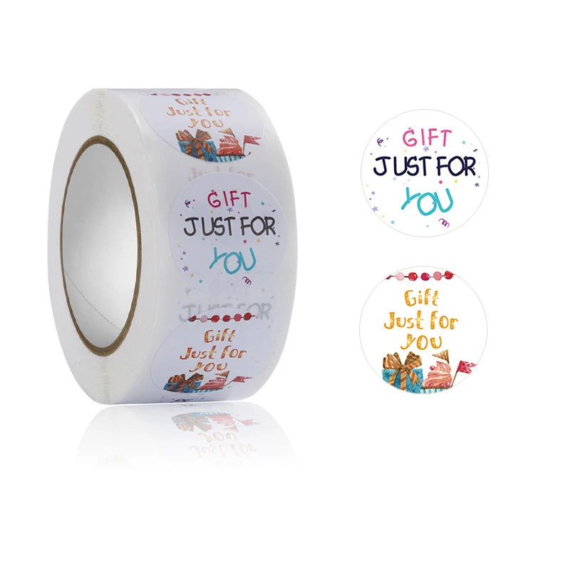 1 Inch Pink Thank You Sticker Labels | Small Business Package Seals alternate view